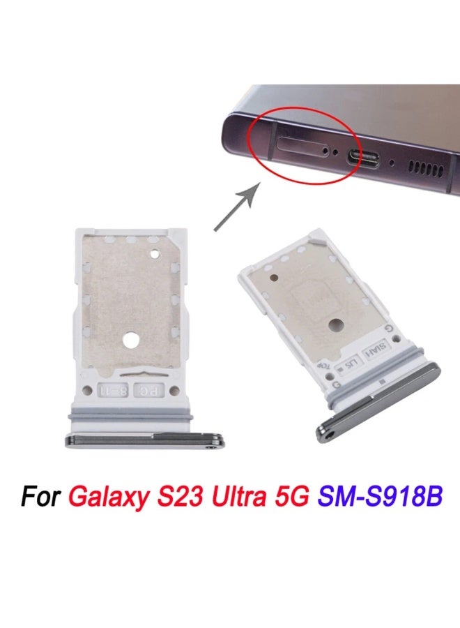 Samsung Galaxy S23 Ultra 5G Dual SIM Card Tray with SIM Card Pin Black - Image 2